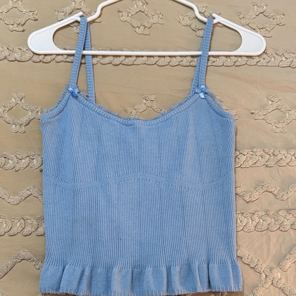 pacsun blue knit tank
